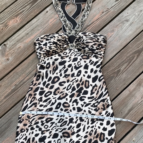 Betsy & Adam sexy animal print gown 4 - Picture 9 of 12